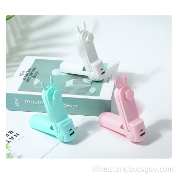Multifunctional Flashlight with Power Bank Handheld Rechargeable Mini 3 in 1 USB Portable Fan